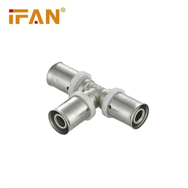 Brass Tee Pex Press Fitting